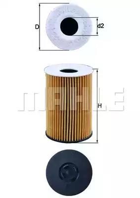 Маслофільтр OX787D MAHLE