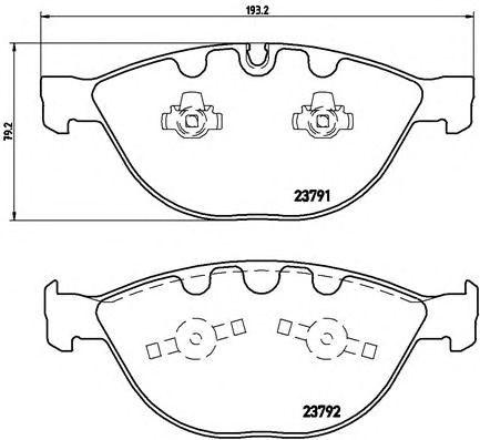 Колодки гальмівні дискові комплект P06047 BREMBO