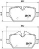 Задні гальмівні колодки P06080 BREMBO