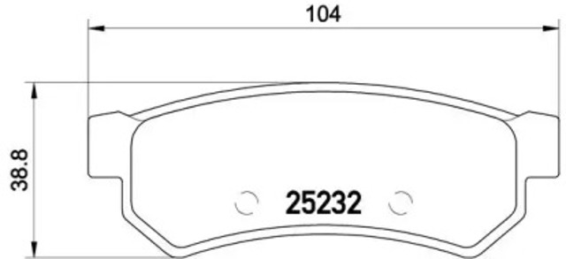 Комплект задніх колодок P10053 BREMBO