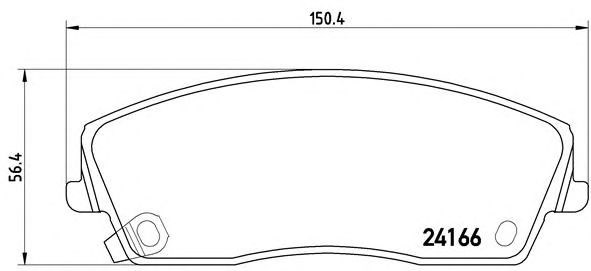Передні гальмівні колодки P11019 BREMBO