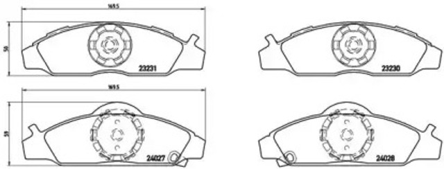 Передні гальмівні колодки P15008 BREMBO