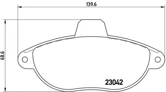 Гальмівні колодки P23072 BREMBO