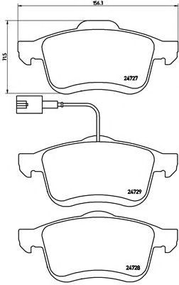 Передні гальмівні колодки P23130 BREMBO
