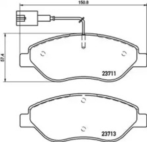 Колодки гальмівні дискові комплект P23145 BREMBO