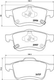 Передні гальмівні колодки P23155 BREMBO
