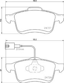 Колодки гальмівні дискові комплект P23163 BREMBO