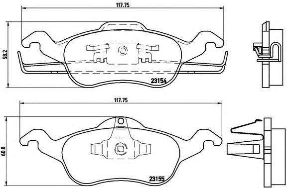 Передні гальмівні колодки P24046 BREMBO