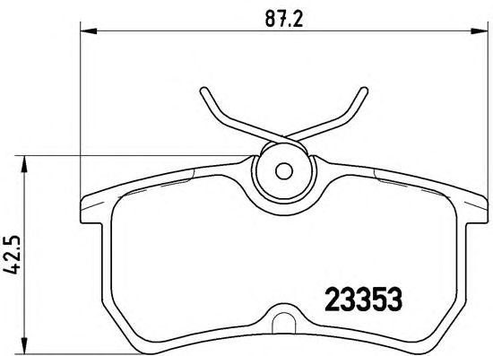 Комплект задніх гальмівних колодок, диск focus - P 24 047