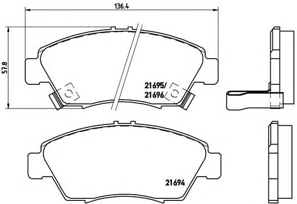 Колодки передні P28023 BREMBO