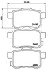 Задні колодки P28072 BREMBO