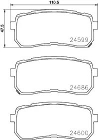 Задні колодки P30080 BREMBO