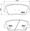 Задні гальмівні колодки P30081 BREMBO