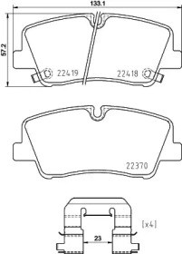 Колодки гальмові задні, дискові P30089 BREMBO