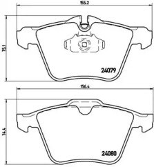 Колодки гальмівні передні, дискові P36027 BREMBO