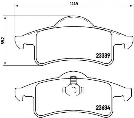 Колодки гальмівні задні, дискові P37006 BREMBO