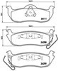 Задні гальмівні колодки P37011 BREMBO