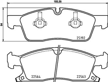 Тормозні колодки P37022 BREMBO