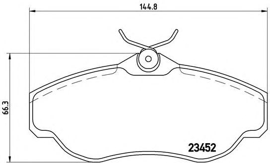 Колодки гальмівні передні, дискові P44008 BREMBO