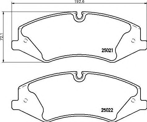 Колодки гальмівні передні, дискові P44024 BREMBO