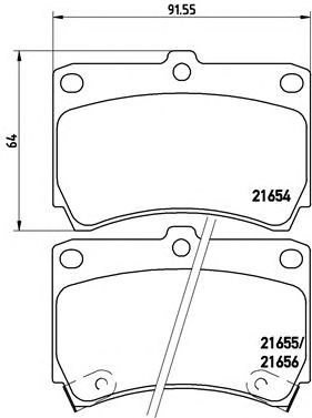 Колодки передні P49016 BREMBO