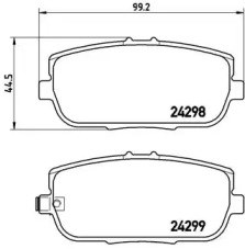 Задні колодки P49044 BREMBO