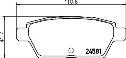 Колодки гальмові задні, дискові P49051 BREMBO