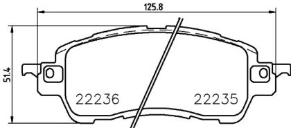 Передні гальмівні колодки P49055 BREMBO
