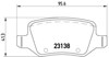 Задні гальмівні колодки P50058 BREMBO