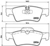 Комплект задніх колодок P50064 BREMBO