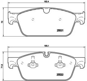 Тормозні колодки P50102 BREMBO