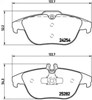 Комплект задніх колодок P50104 BREMBO