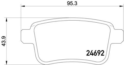 Колодки на гальмо задній дисковий P50107 BREMBO