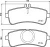 Колодки гальмові задні, дискові P50132 BREMBO