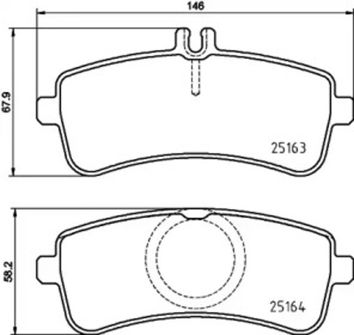 Колодки на гальмо задній дисковий P50132 BREMBO