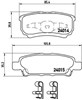 Комплект задніх колодок P54034 BREMBO