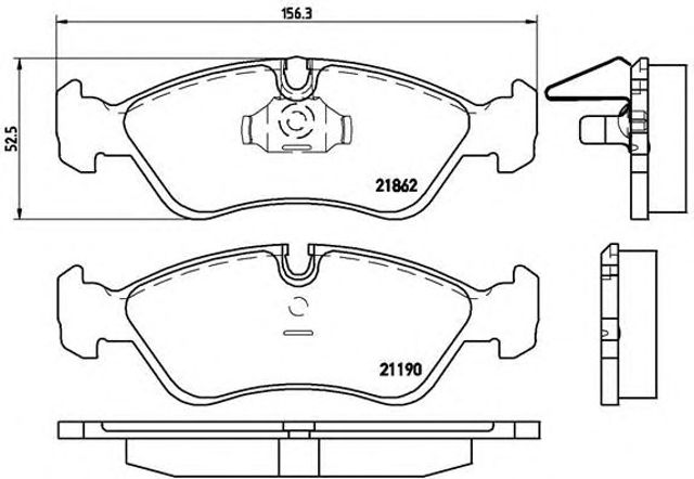 Колодки гальмівні дискові комплект P59017 BREMBO
