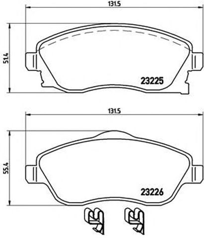 Передні гальмівні колодки P59036 BREMBO