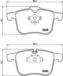 Колодки гальмівні передні, дискові P59049 BREMBO