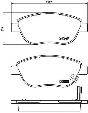 Передні гальмівні колодки P59052 BREMBO