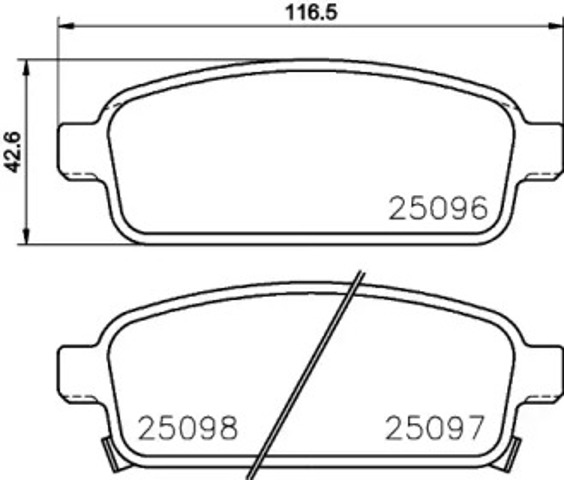 Колодки гальмівні задні, дискові P59087 BREMBO