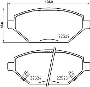 Колодки гальмівні передні, дискові P59093 BREMBO