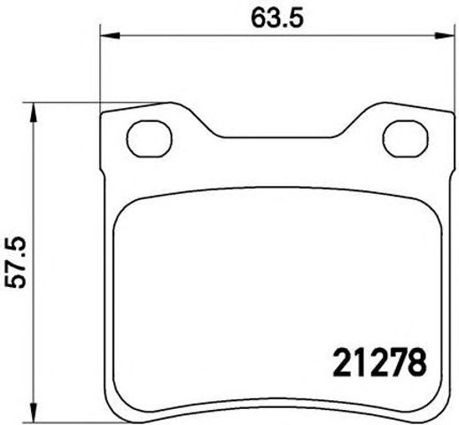 Задні дискові колодки P61058 BREMBO