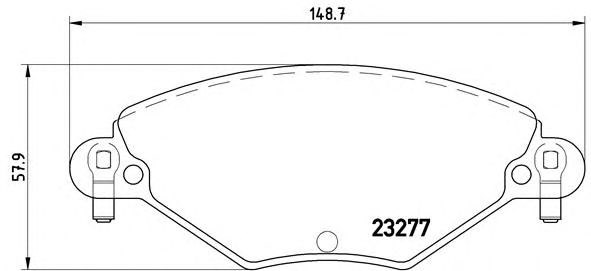 Передні гальмівні колодки P61071 BREMBO