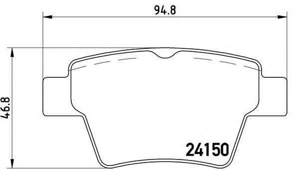 Задні колодки P61080 BREMBO