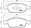 Колодки гальмівні передні, дискові P61083 BREMBO