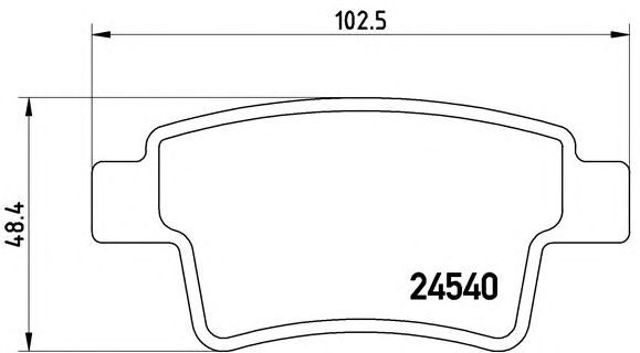 Задні колодки P61085 BREMBO