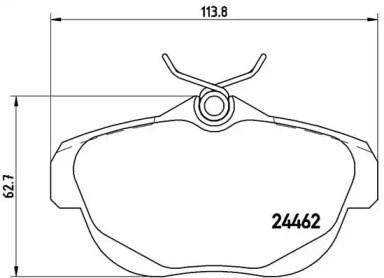Колодки гальмівні задні, дискові P61087 BREMBO