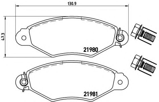 Колодки передні P61098 BREMBO