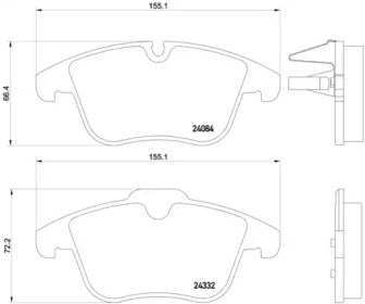 Передні гальмівні колодки P61106 BREMBO
